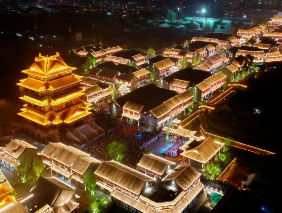 山東莒國古城文旅夜游燈光，百萬余人共賞千年雅韻